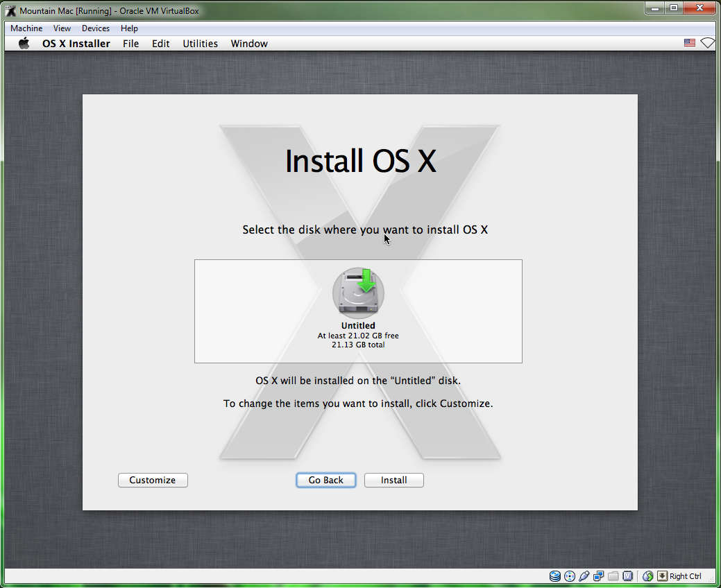mac os image package download for virtualbox
